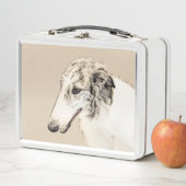 Borzoi (Silver Brindle) Schilderende oorspronkelij (In situ)