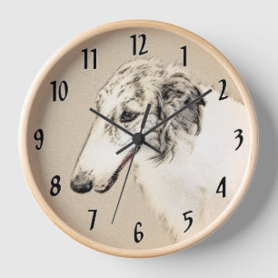 Borzoi (Silver Brindle) Schilderende oorspronkelij