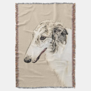 Borzoi (Silver Brindle) Schilderende oorspronkelij Deken