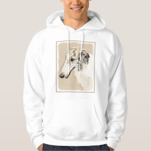 Borzoi (Silver Brindle) Schilderende oorspronkelij Hoodie