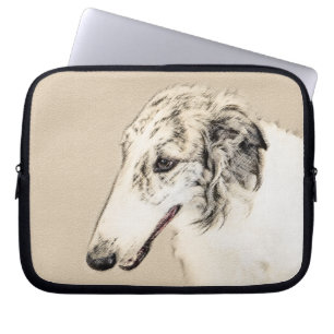 Borzoi (Silver Brindle) Schilderende oorspronkelij Laptop Sleeve