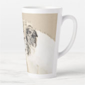 Borzoi (Silver Brindle) Schilderende oorspronkelij Latte Mok (Rechts)