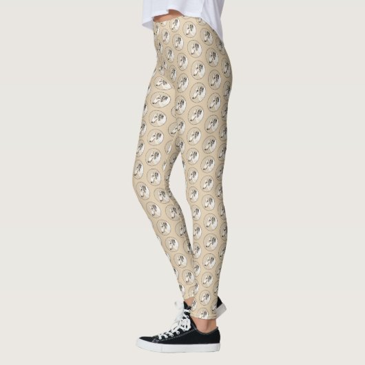 Borzoi (Silver Brindle) Schilderende oorspronkelij Leggings (Links)