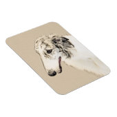 Borzoi (Silver Brindle) Schilderende oorspronkelij Magneet (Rechterzijde)