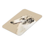 Borzoi (Silver Brindle) Schilderende oorspronkelij Magneet (Linkerzijde)