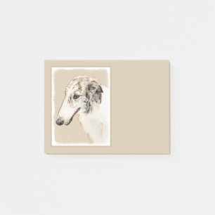 Borzoi (Silver Brindle) Schilderende oorspronkelij Post-it® Notes