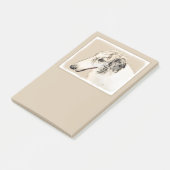 Borzoi (Silver Brindle) Schilderende oorspronkelij Post-it® Notes (Schuin)
