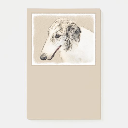 Borzoi (Silver Brindle) Schilderende oorspronkelij Post-it® Notes (Voorkant)
