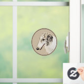 Borzoi (Silver Brindle) Schilderende oorspronkelij Raamsticker (Huis)