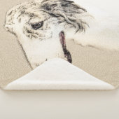 Borzoi (Silver Brindle) Schilderende oorspronkelij Sherpa Deken (3/4)