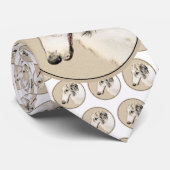 Borzoi (Silver Brindle) Schilderende oorspronkelij Stropdas (Opgerold)