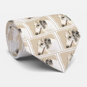 Borzoi (Silver Brindle) Schilderende oorspronkelij Stropdas (Opgerold)
