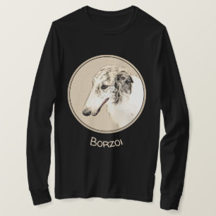 Borzoi (Silver Brindle) Schilderende oorspronkelij T-shirt