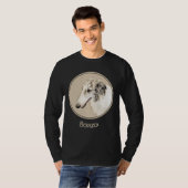 Borzoi (Silver Brindle) Schilderende oorspronkelij T-shirt (Voorkant volledig)