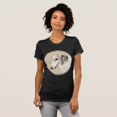 Borzoi (Silver Brindle) Schilderende oorspronkelij T-shirt (Voorkant volledig)