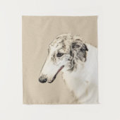 Borzoi (Silver Brindle) Schilderende oorspronkelij Wandkleed (Voorkant)