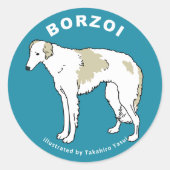 Borzoi Sticker (Voorkant)
