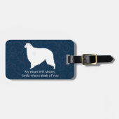 Borzoi Thinking of You Design Bagagelabel (Voorkant horizontaal)