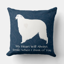 Borzoi Thinking of You Design Kussen