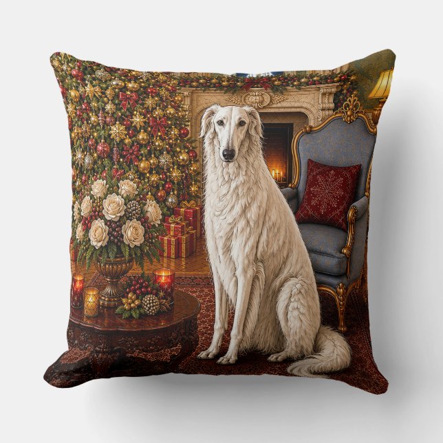 Borzoi Vakantie  Kussen (Voorkant)