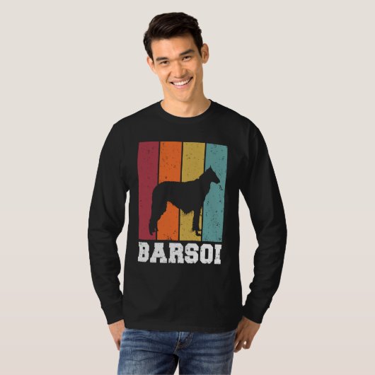 Borzoi Vintage  2 T-shirt (Voorkant volledig)
