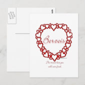 Borzoi ware liefde briefkaart (Voorkant / Achterkant)