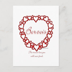 Borzoi ware liefde briefkaart