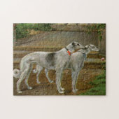 Borzoi-Waterverf Legpuzzel (Horizontaal)