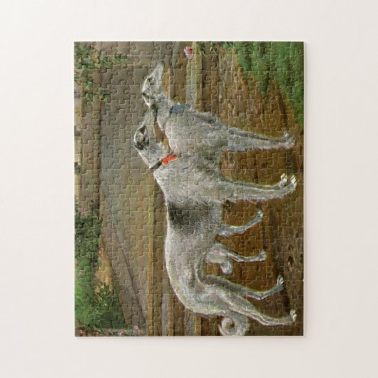 Borzoi-Waterverf Legpuzzel (Verticaal)