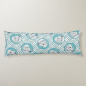 Borzoi White Schilderij Russische Wolfshond Dog Ar Lichaamskussen (Achterkant)