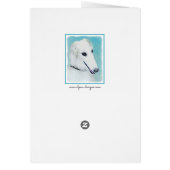 Borzoi (wit) schilderen - Kute Original Dog Art (Achterkant)