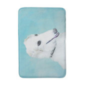 Borzoi (wit) schilderen - Kute Original Dog Art Badmat (Voorkant Verticaal)