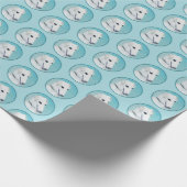 Borzoi (wit) schilderen - Kute Original Dog Art Cadeaupapier (Hoek)