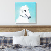 Borzoi (wit) schilderen - Kute Original Dog Art Canvas Afdruk (Insitu (Slaapkamer))
