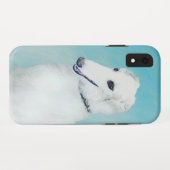 Borzoi (wit) schilderen - Kute Original Dog Art Case-Mate iPhone Case (Achterkant (horizontaal))