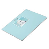 Borzoi (wit) schilderen - Kute Original Dog Art Notitieblok (Schuin)