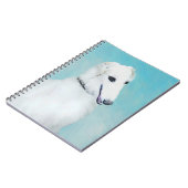 Borzoi (wit) schilderen - Kute Original Dog Art Notitieboek (Linkerzijde)