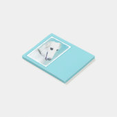 Borzoi (wit) schilderen - Kute Original Dog Art Post-it® Notes (Schuin)
