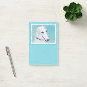 Borzoi (wit) schilderen - Kute Original Dog Art Post-it® Notes (Kantoor)