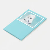 Borzoi (wit) schilderen - Kute Original Dog Art Post-it® Notes (Schuin)