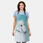 Borzoi (wit) schilderen - Kute Original Dog Art Schort (Gedragen)