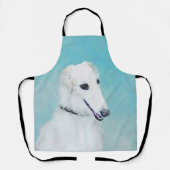 Borzoi (wit) schilderen - Kute Original Dog Art Schort (Voorkant)