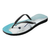 Borzoi (wit) schilderen - Kute Original Dog Art Teenslippers (Schuin)