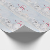 Borzoi Wolfhound Dog Art kerstpapier Cadeaupapier (Hoek)