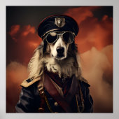 Borzoi WWI  Aviator Poster (Voorkant)