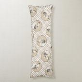 Borzoi Zilveren Brindle Schilderij Wolfshond Dog A Lichaamskussen (Achterkant (Verticaal))