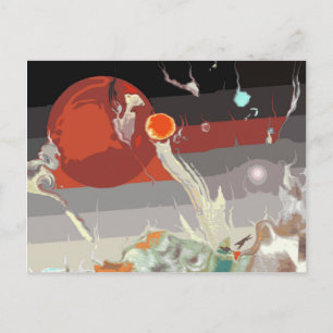 Borzois in Fantastic Landscape Briefkaart