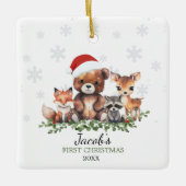 BOS 1E KERST KERAMISCH ORNAMENT (Voorkant)