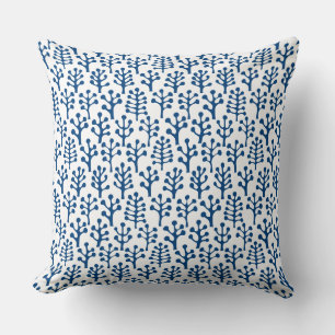 Bos 230823 - Shibori Blauw op Wit Kussen