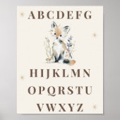 Bos alfabet kleuterprint poster (Voorkant)